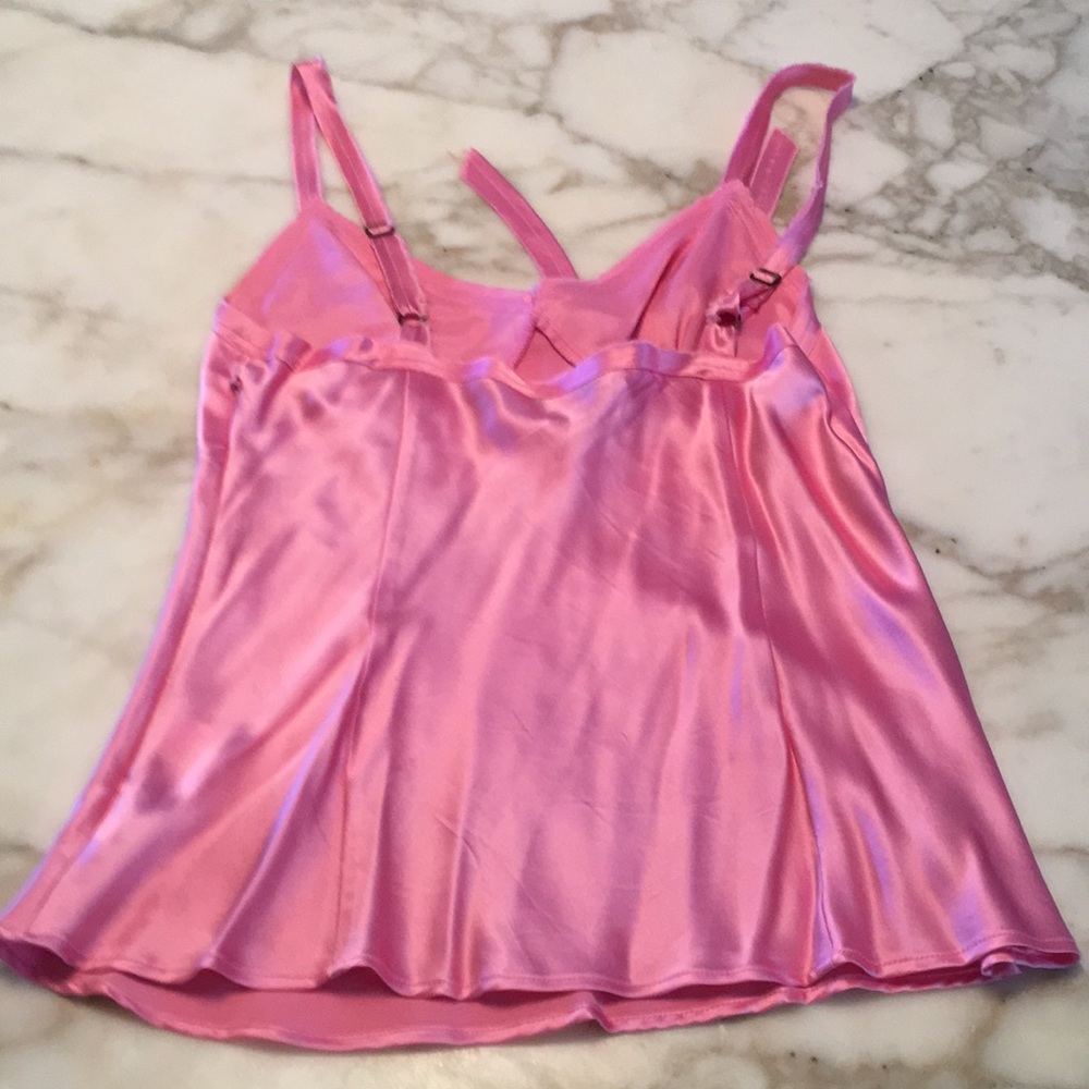 Banana Republic PINK 💯 silk camisole top. Size 0 - Picture 2 of 5
